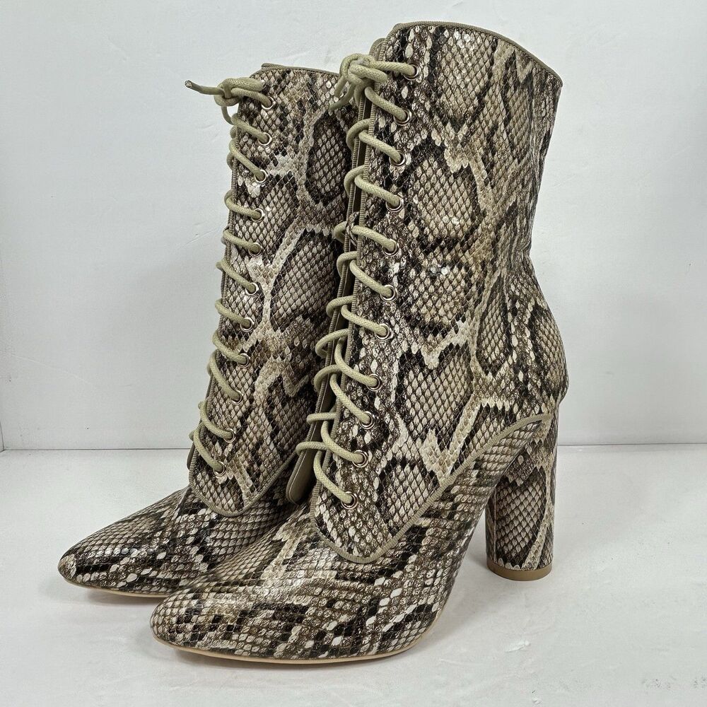 Fashion Nova Queen Of The Game Booties Size 9 Heeled Boots Maggie Baddie Club